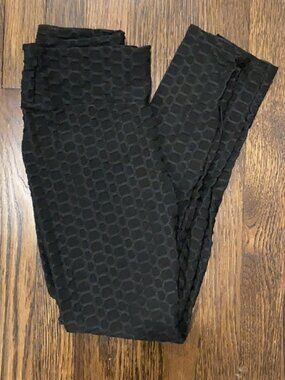 Ovahia Anti-Cellulite Push-Up Leggings, Black, size Medium